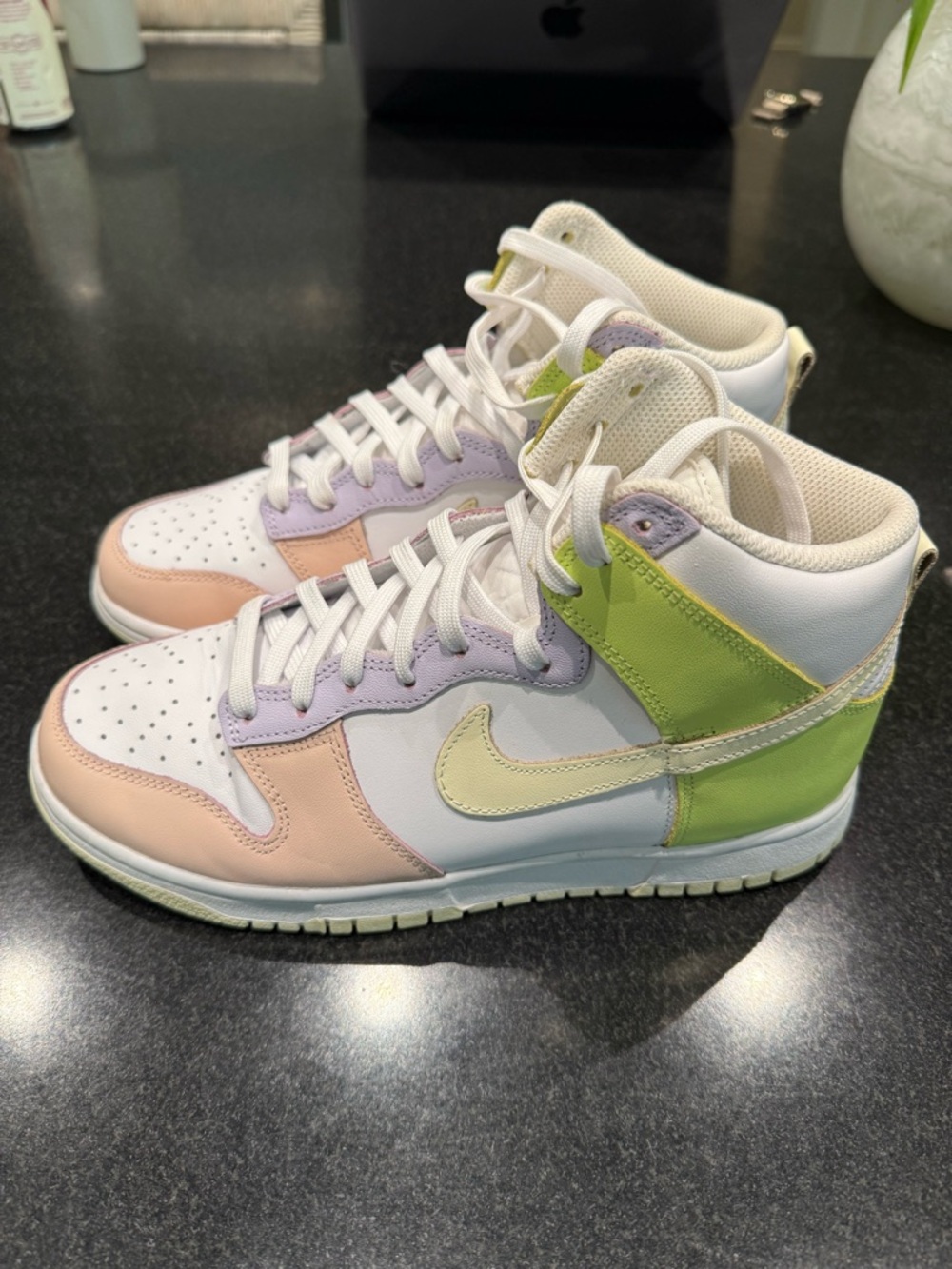 Nike Dunk High Top with pastel details, women’s size 8
